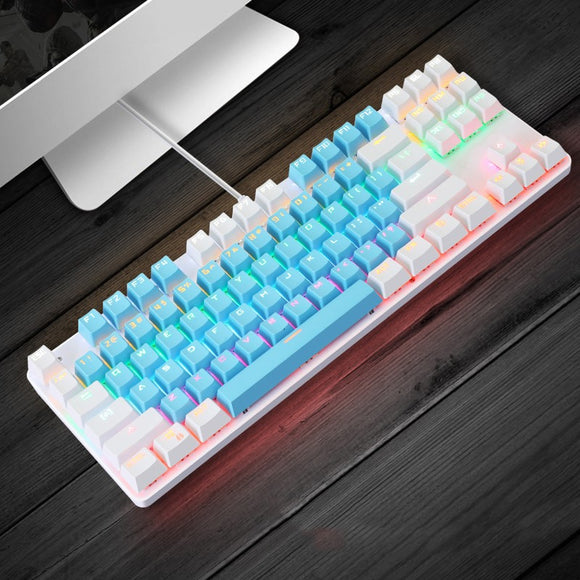 87 Keys Anti-Ghosting Blue Switch Mechanical Gaming Keyboard
