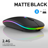 Bluetooth Wireless With USB Rechargeable RGB Mouse
