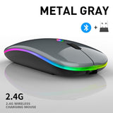 Bluetooth Wireless With USB Rechargeable RGB Mouse
