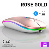 Bluetooth Wireless With USB Rechargeable RGB Mouse