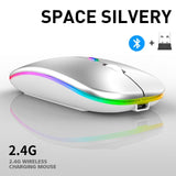 Bluetooth Wireless With USB Rechargeable RGB Mouse